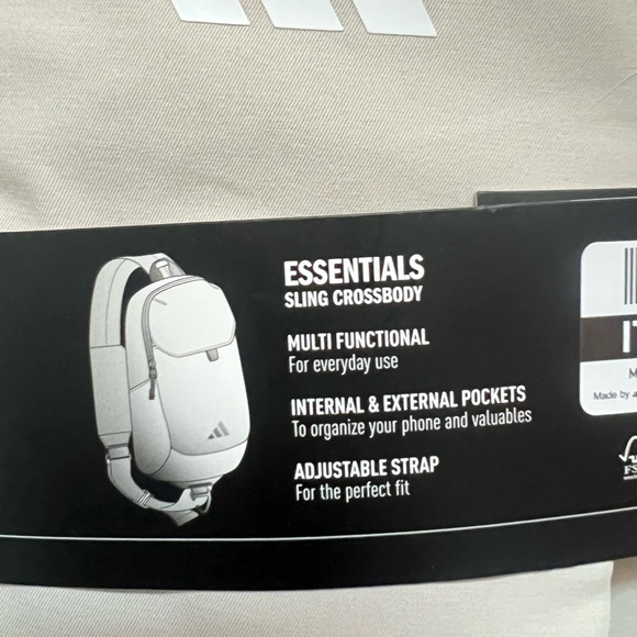 Adidas Ecru Crossbody Sling Bag - Picture 4 of 4